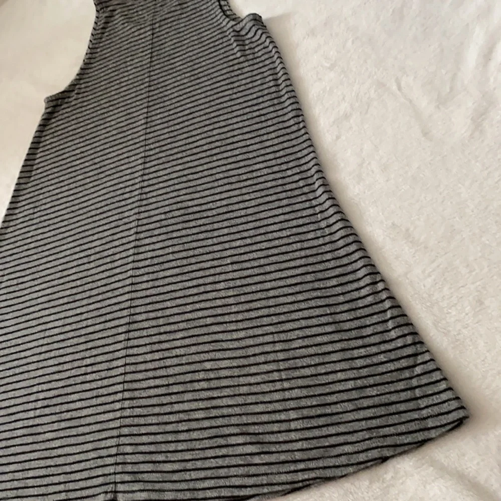 Madewell | Highpoint Tank Dress Sleeveless Above Knee G2326 Gray/Black Stripe S - Picture 12 of 16